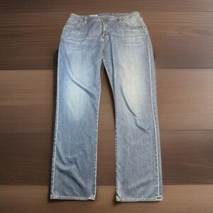 AG Adriano Goldschmied Protégé Straight Leg Jeans Mens 40x34 Med Wash USA Made